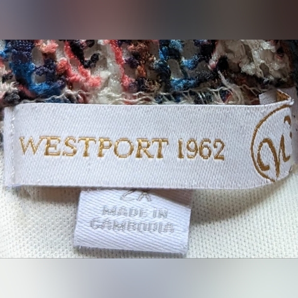 💜 Gorgeous For Fall! Paisley 3/4 Sleeve Top by Westport 1962 Like New - Picture 9 of 10